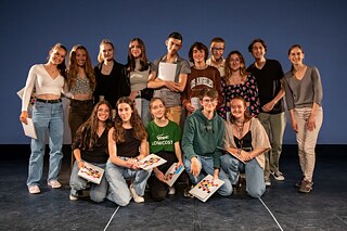 Die Theatergruppe des Lycée Jean Jaurès in Reims, Frankreich 