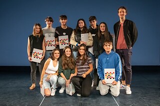 Die Theatergruppe des IES Nosa Señora Dos Ollos Grandes in Lugo, Spanien 