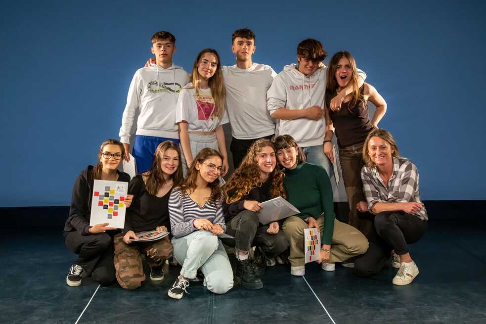 Die Theatergruppe des Liceo Giovanni Pascoli in Florenz, Italien 