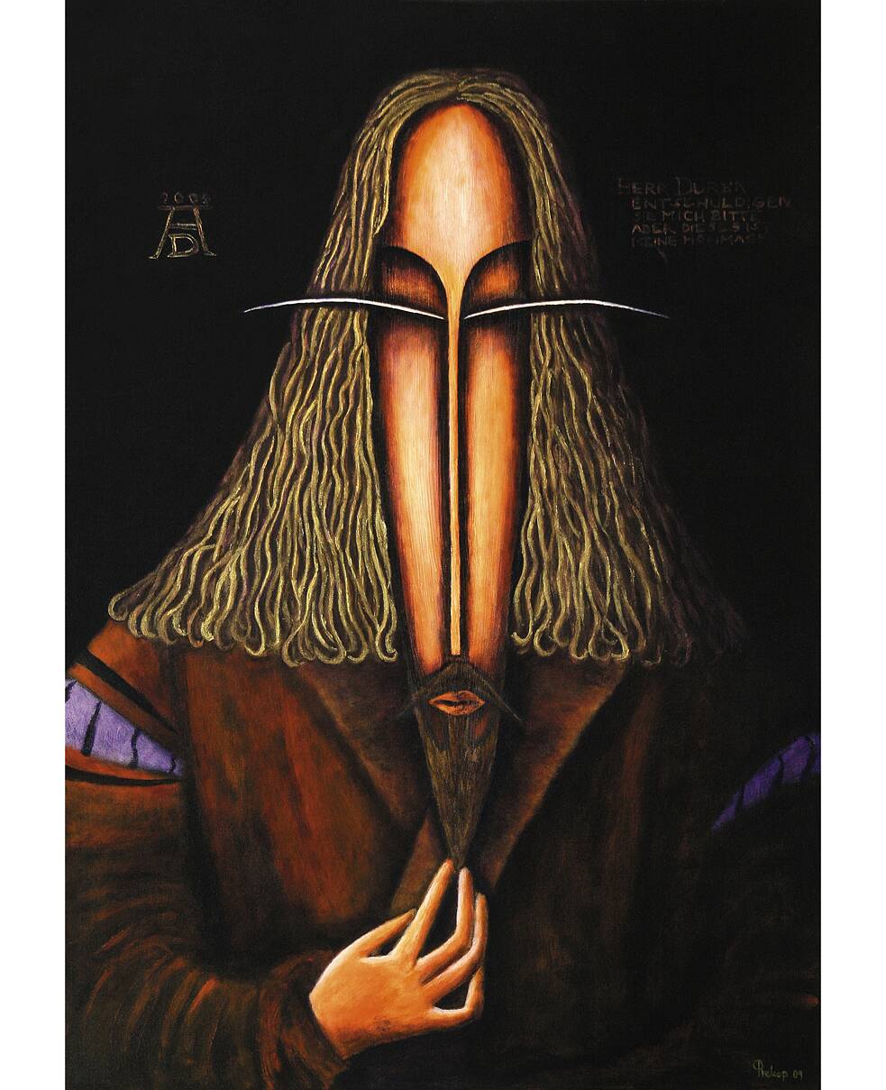 Portrait of Albrecht Dürer | According to the selfportrait of Albrecht  Dürer, 2009, Acryl on canvas