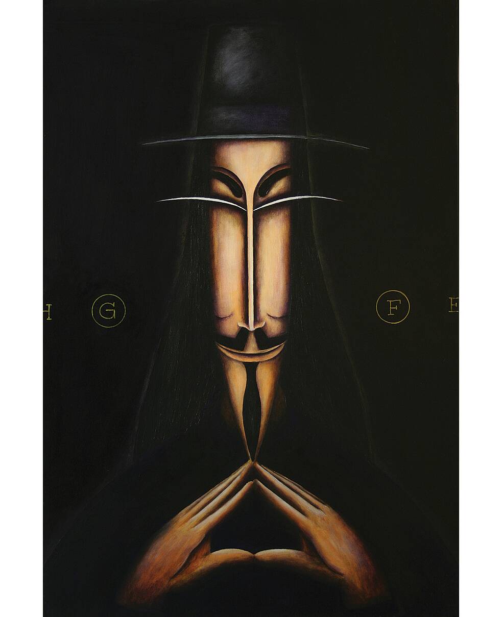 Portrait of Guy Fawkes, 2012, Acryl on canvas