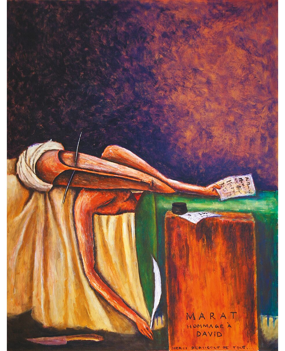 Marat | According to Jacques-Louis David, 2008, Acryl on canvas