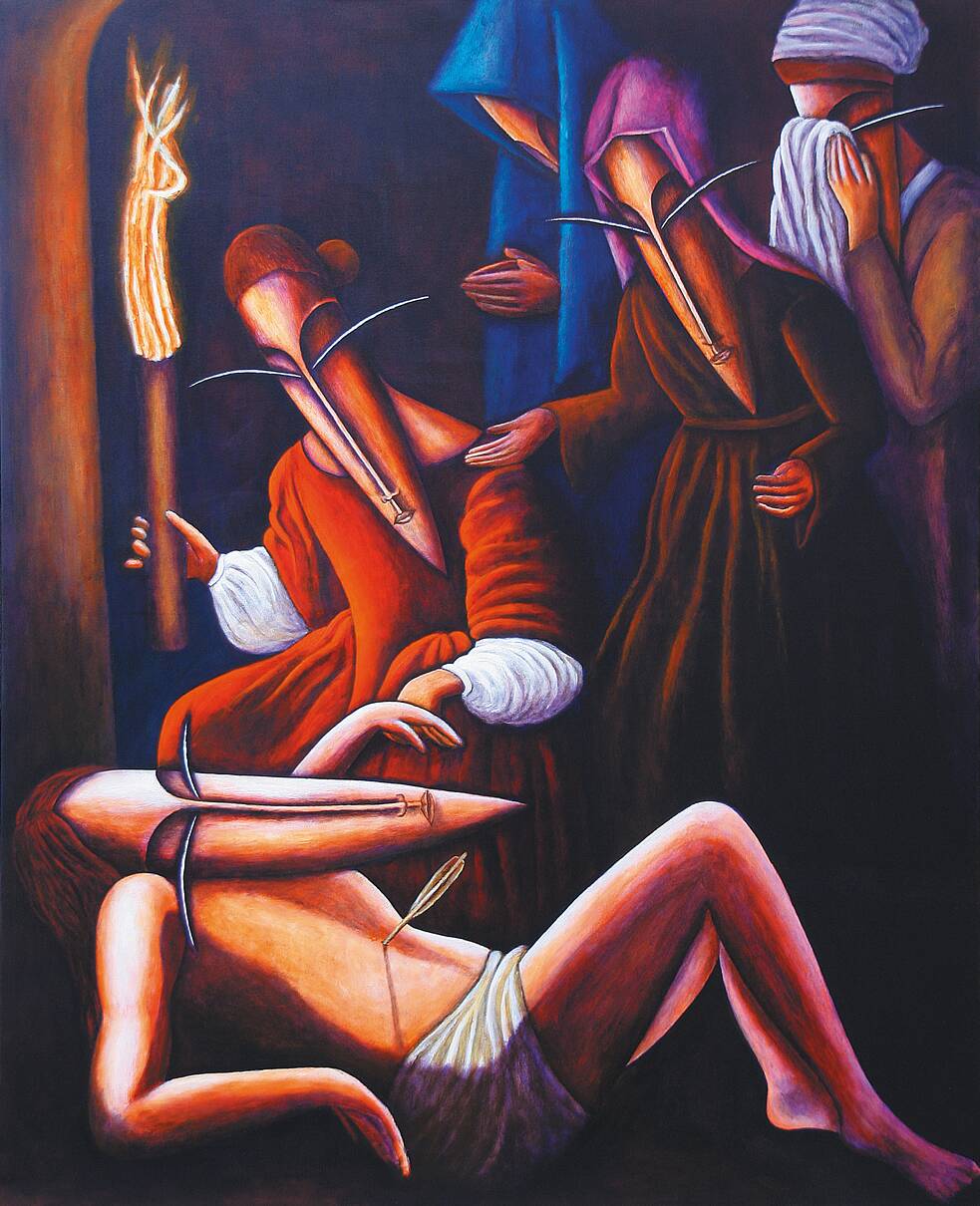 Saint Sebastian | According to Georges de La Tour, 2009-2010, Acryl on canvas
