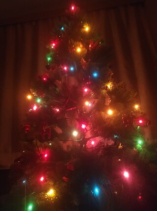 Hallo! Jedes Jahr, am Weinachten schmücken wir zusammen den Weinachtsbaum.