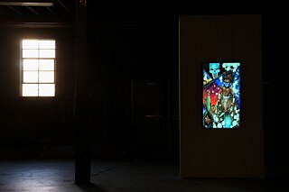 DeForrest Brown, Jr. und AbuQadim Haqq, THE TIMELINE OF BLACK EXODUS TECHNOLOGY, 2021, Ausstellungsansicht am Knockdown Center, New York, 2022