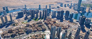 Vue aérienne des gratte-ciel de Dubaï.