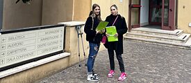 Adriana Brolli und Aurora Marchini, Schülerinnen der Klasse 5G des linguistischen Gymnasiums Seneca in Rom 