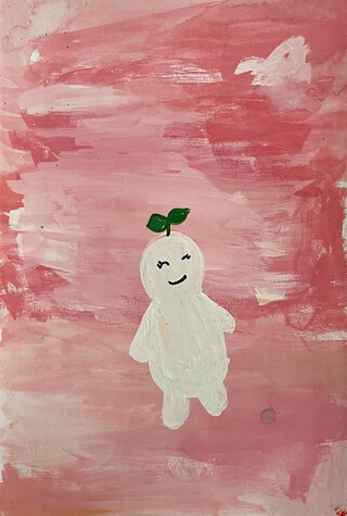 I love the winter season so much that I even painted myself as a snowman. And I love the greenness as well. I want both of them to be there together but it is impossible so I drew my imagination to express my expectations from the impossibilities! 