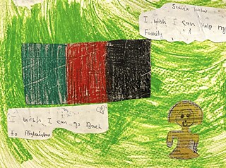 I wish to help my family so they don't have to work, and I want them to improve and develop. And I want to go back to my homeland because I was born there and I found my first friends there. And  miss my friends, my school and countrymen! 