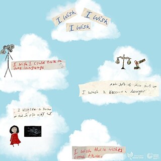 Bringing together the wishes of the children from the workshop, to get a glimpse of their worlds and dreams, and their imagination