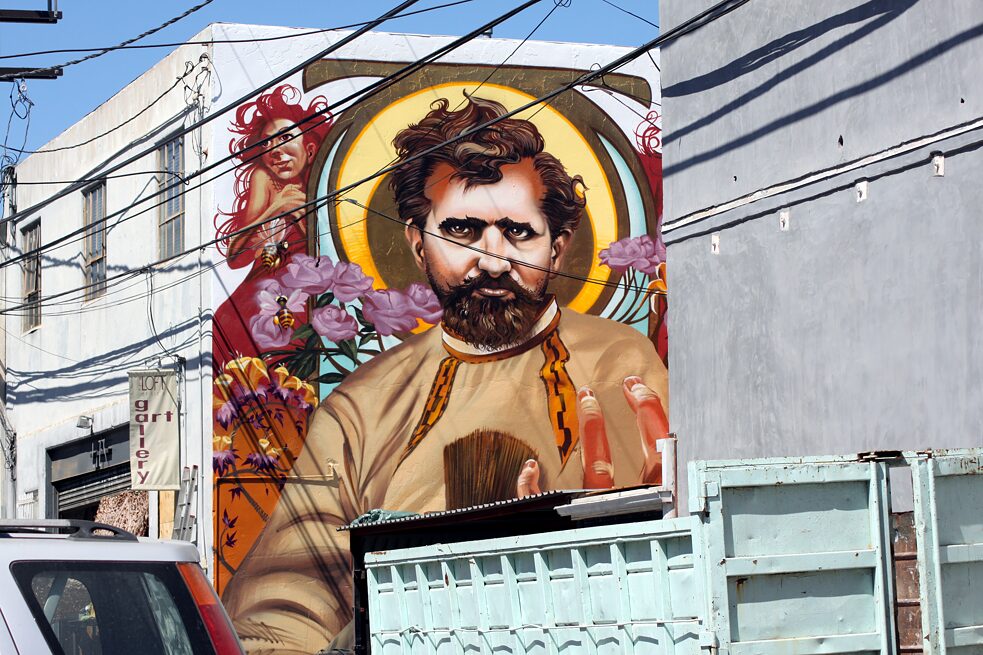 Mural "Alphonse Mucha" by Mear One
