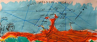 Illustration: A map showing the Mediterranean Sea