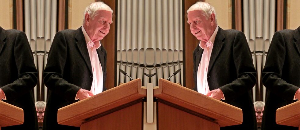 Hans Magnus Enzensberger in der Universitätsstadt Tübingen, 2013