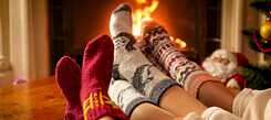 Socks at the fireplace