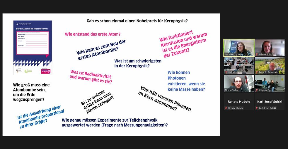 Screenshot der Veranstaltung