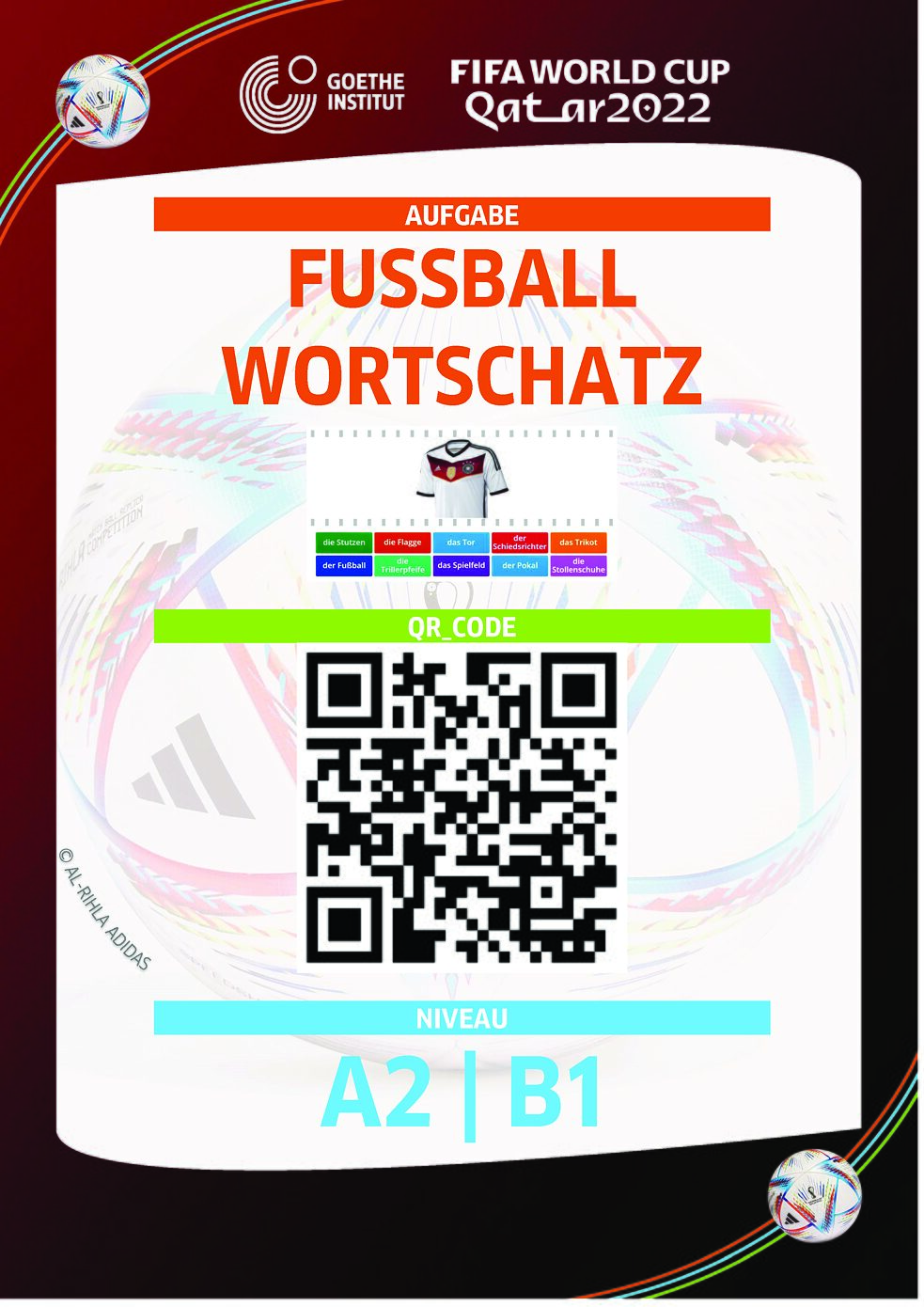 Fussball Wortschaft A2 B1