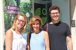 Die Seminarteilnehmer*innen aus Italien, v.l.n.r.: Barbara Semmler (Liceo Pascoli, Florenz), Alessandra Ticini (Liceo Petrarca, Triest) und Tomas Benevento (ITST Gentileschi, Mailand) 