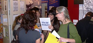 Theaterworkshop beim DeutschlehrertagAktivitäten mit Wanderausstellungen