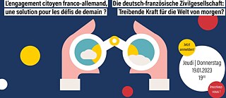 Grafisches Bild: zwei Hände halten eine Brille, in dessen Gläsern eine Wolke und eine Sonne zu sehen sind