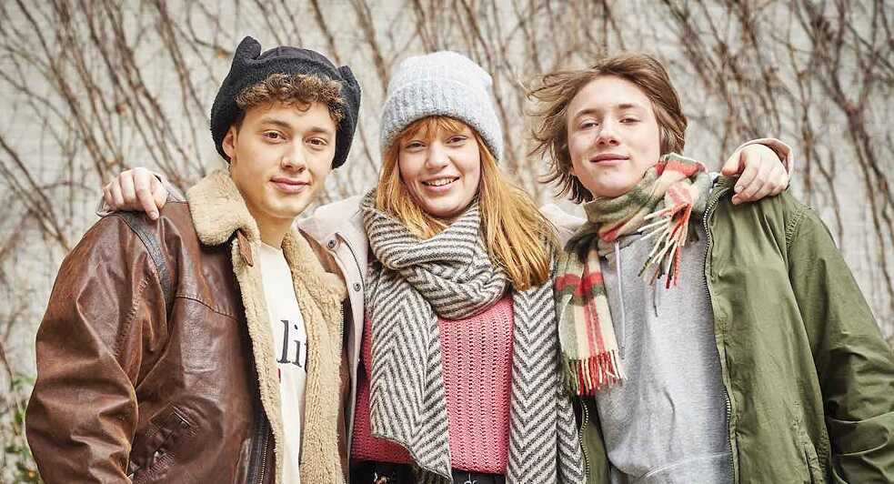 Trans character David comes out to his friend Matteo (right) and others: “I’m a boy; I just have to work a little harder at it.”