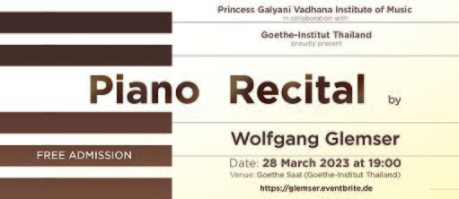 Piano Recital by Prof. Wolfgang Glemser
