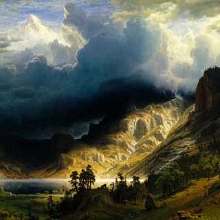 qr - Alberto Cortés - Los montes son tuyos (imagen: "A storm in the Rocky Mountains" (1866), Albert Bierstadt)