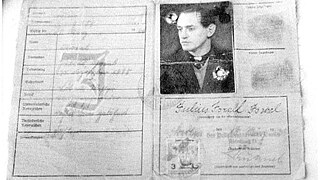 A passport marked with “J” for “Jew”
