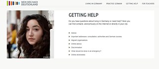 Mein Weg nach Deutschland – Screenshot Getting help