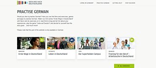 Mein Weg nach Deutschland – Screenshot Practise German