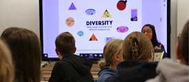 Students in a class room