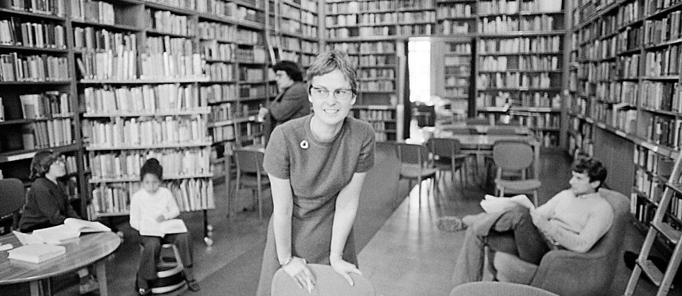 Die Bibliothek im Goethe-Institut London 1980.