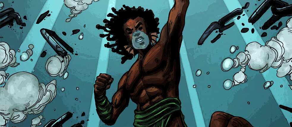 AbuQadim Haqq, Leo Rodrigues and Hector Rubilar, Drexaha breaking the chains of slavery