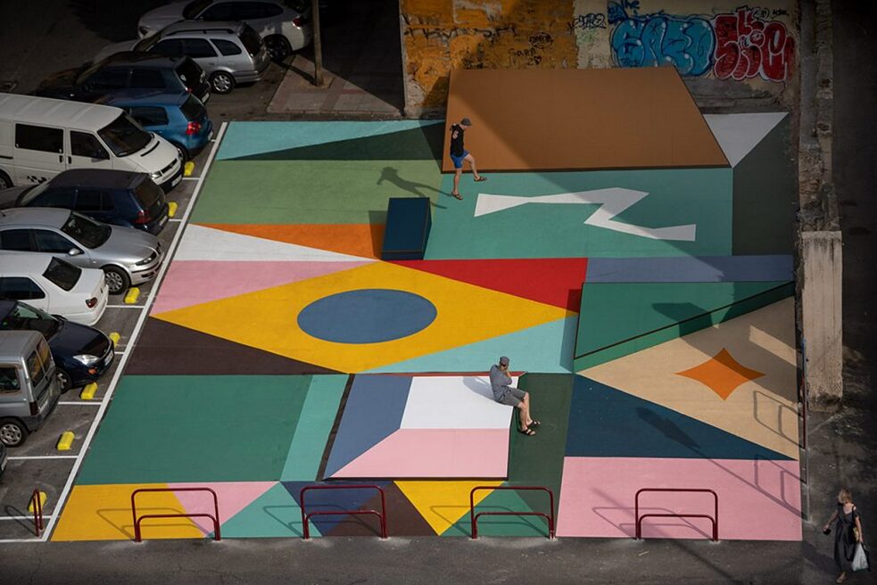 Concéntrico 07 - Intervention "A topographic-landscape-painted" des Kollektivs 44 flavours