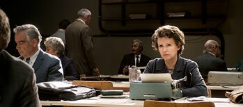 Im Jahr 2013 widmet sich Margarethe von Trotta erneut einem Frauenporträt: „Hannah Arendt“ erzählt die Geschichte der zu Lebzeiten heftig kritisierten Denkerin und Journalistin. Diese hatte die Eichmann-Prozesse in Jerusalem beobachtet und darüber berichtet. Ihre These über „die Banalität des Bösen“ löste eine hitzige Kontroverse über den Holocaust aus. In von Trottas Film werden die Spielfilmszenen durch originale Filmmitschnitte aus dem Eichmann-Prozess ergänzt. 