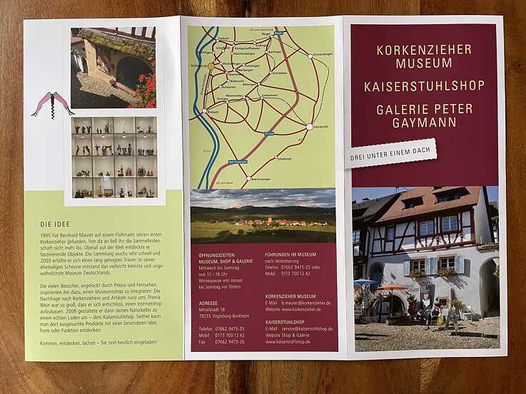 Prospekt Korkenzieher Museum