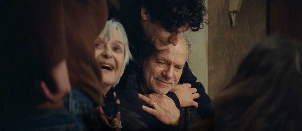 Francine Bergé, Louis Garrel, Aurelién Recoing in “Le grand chariot”. Director: Philippe Garrel