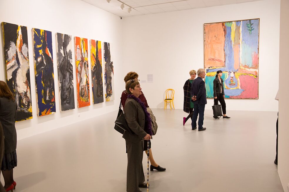 Ausstellung der Kunstwerken von Georg Baselitz in der Ungarischen Nationalgalerie 2017.
