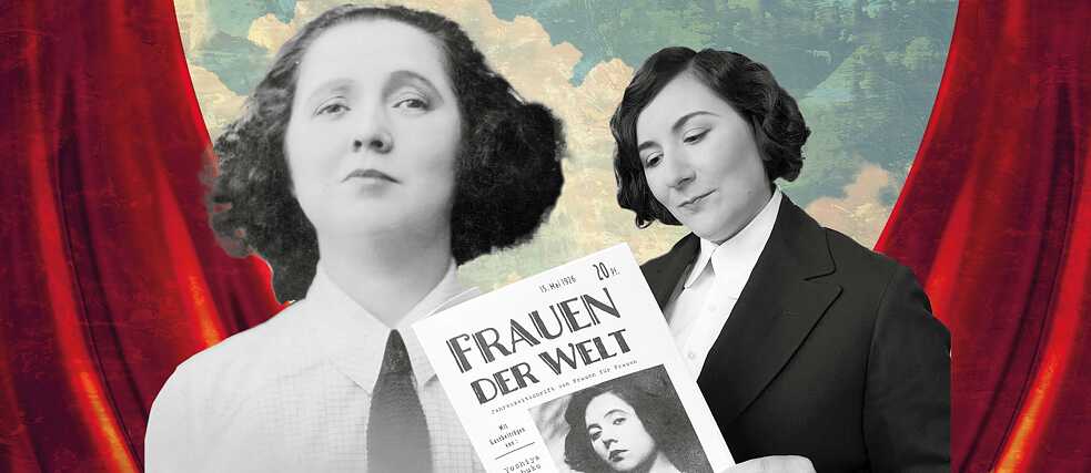 The historic personality Claire Waldoff and the actress of the Instagram series Carolin Karnuth