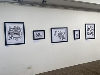 Illusional / philosophical drawings at Goethe-Institut-2