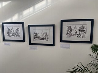 Illusional / philosophical drawings at Goethe-Institut-3