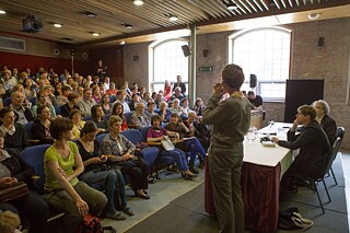 Daniel Kehlmann beszélgetése Forgách Andrással a Budapesti Könyvfesztiválon 2015-ben.