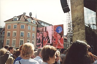 Auftritt der deutschen Band „Tätärä“ auf dem Domplatz in Riga anlässlich der 800-Jahr-Feier der Stadt Riga.
