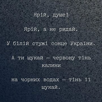 поетична епітафія Стус