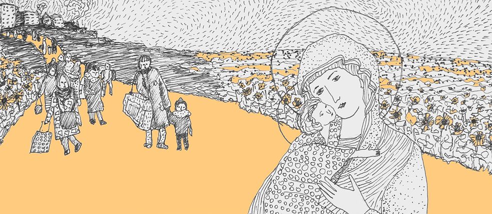 Sõjapõgeniest naised lastega