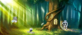 Robots bei der Vorlesestunde