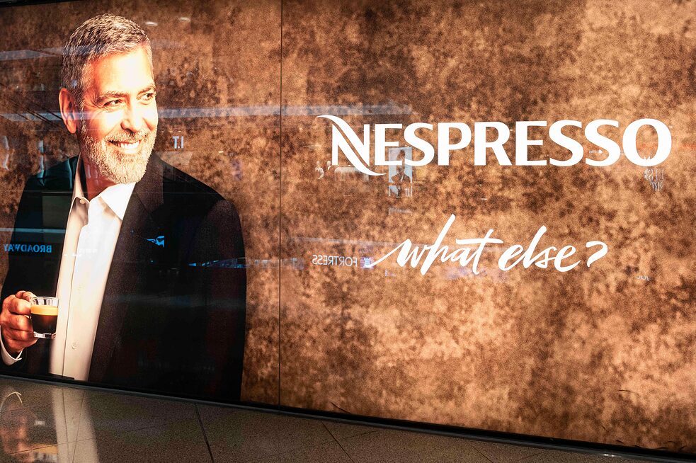 Many consumers would just love to get together with Hollywood star George Clooney for a double espresso.