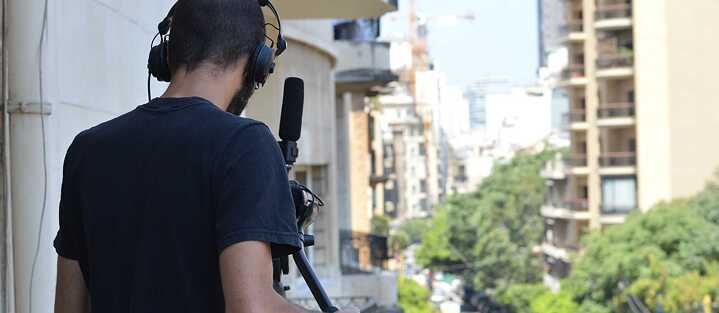Resident Ismael Louati filming 