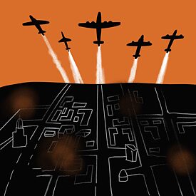 В. Ґ. Зебальд «Повітряна війна і література» ілюстрація з літаками