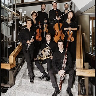 The Gewandhaus musician with their instruments