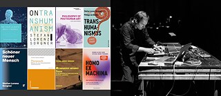 von links nach rechts: Bücher von Stefan Lorenz Sorgner; Komponist Sven Helbig